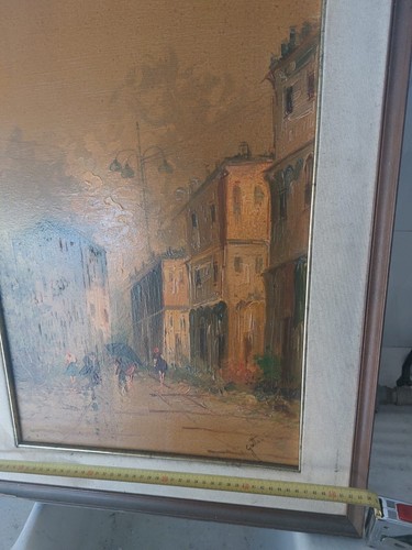 Quadro olio con - ad, cornice