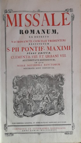 Missale romanum decreto - ex,