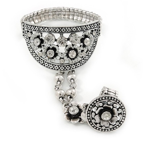 Bracciale flessibile floreale