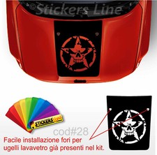 Adesivo cofano Jeep Renegade STELLA + TESCHIO sticker per jeep bonnet Cod#28