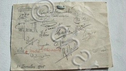 Calendario epoca con - , autografi