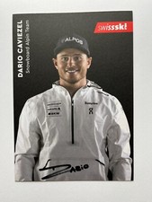 Autografo DARIO CAVIEZEL-Snowboard SVIZZERA-WC argento 2023-AK firmata
