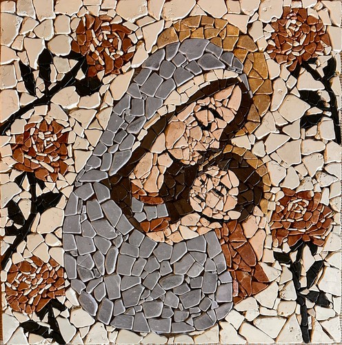 Madonna con bambino rosone - bambino,