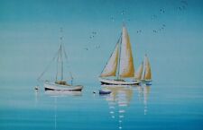 Stéphane LAURO: Vele Al Mattino, Litografia Originale Firmata, 250ex