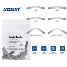 Fasce a matrice universali dentali Tofflemire acciaio inox 0015' bande #1 #2 #13