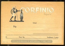 LIQUORE CORFINIO-Ditta BARATTUCCI Chieti-ANTICA ETICHETTA-ORIGINALE-Primi'900