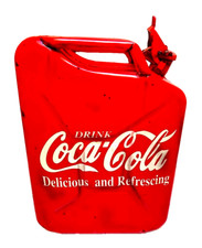 COCA COLA TANICA METALLO CARBURANTE ARREDO VETRINA BAR PIZZERIA RISTORANTE PUB