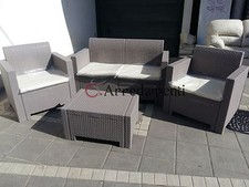 salotto da esterno giardino set rattan bar COLORADO NEBRASKA poly rattan pub bar