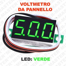 VOLTMETRO DIGITALE DA PANNELLO UNIVERSALE 0,36" 0V-36V VERDE