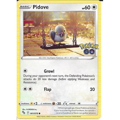 Pidove 061 078 pokemon - -,