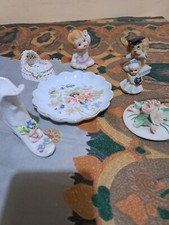 LOTTO OGGETTI  IN PORCELLANA CAPODIMONTE ANNI 60  OTTIMO STATO 