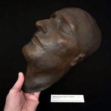 Maschera della morte Napoleone grado museale - con etichetta espositore museale