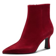 Women's Elegant Red Suede