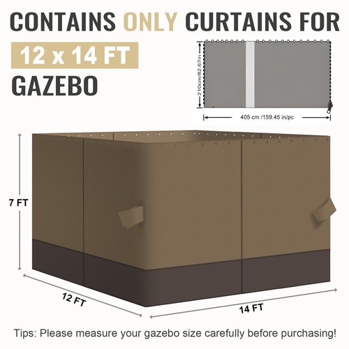 Aoodor gazebo x14 ricambio - 12'x14',
