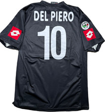maglia calcio vintage Juventus DEL PIERO Lotto 2001-2002 Fastweb Scudetto shirt