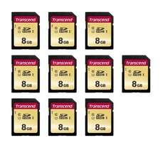 10 SD Card Transcend 8gb
