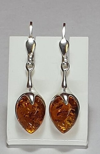 Eleganti orecchini ambra - orecchini,