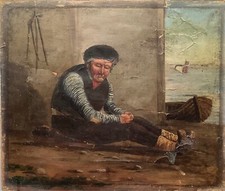 Quadro a Olio Antico Fischer