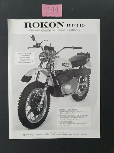 Rara brochure moto - moto, rokon