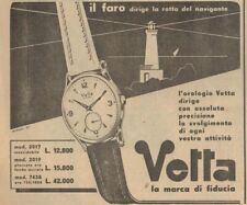 Pubblicita'  Vintage Originale anni '50  : OROLOGI VETTA LA MARCA DI FIDUCIA