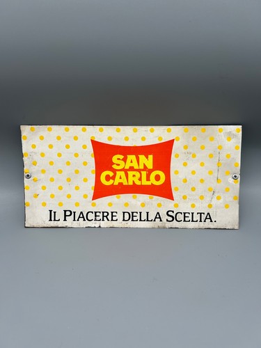 Targa smaltata san - san, carlo