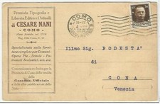 COMO (500) - COMO Tipografia e Libreria Editrice CESARE NANI - Fp/Vg 1930