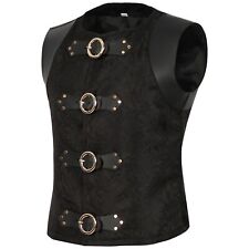Steampunk Vittoriano Cosplay Gilet Uomo Broccato Sartoriale Formale Gotico