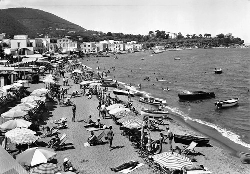 926 cartolina ischia spiaggia - cartolina,
