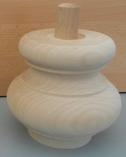 PIEDE PIEDINO MOBILE DIAMETRO 120 ALTO 120 LEGNO ONTANO GREZZO