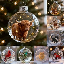 Palla acrilica 3D animali selvatici 2026 decorazioni natalizie albero di Natale decorazione casa