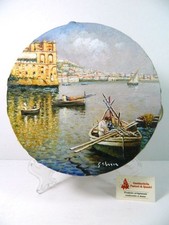 Tamburello Napoletano Dipinto a Mano Cm 14 Palazzo Donn'Anna