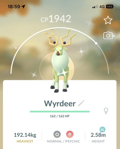 Shiny hisuian wyrdeer pokemon - wyrdeer,