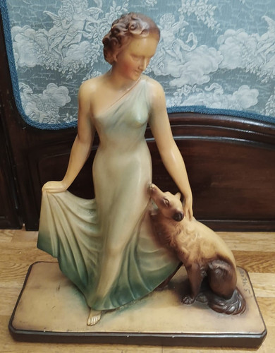 Deco statua italiana gesso - italiana,