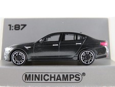 Minichamps 870 028008 BMW M5 (2018) in grigio metallizzato 1:87/H0 NUOVO/CONFEZIONE ORIGINALE