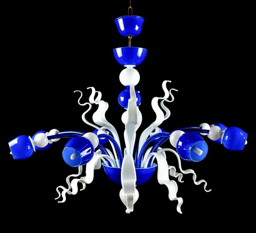 Vintage blue white murano - vintage,