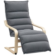 HOMCOM Poltrona Relax in Legno