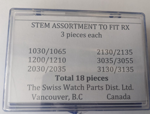Stem asst for rolex caliber - asst,