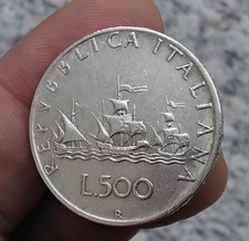 Repubblica Italiana Moneta 500 lire caravelle 1959  Argento 