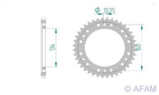 Pignone alluminio 46 denti
