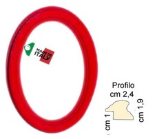 Cornice ovale rossa opaca in