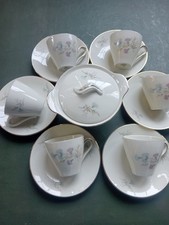 Antico Servizio caffè da 6 Bavaria Marchiato Numerato Completo Zuccheriera Piatt