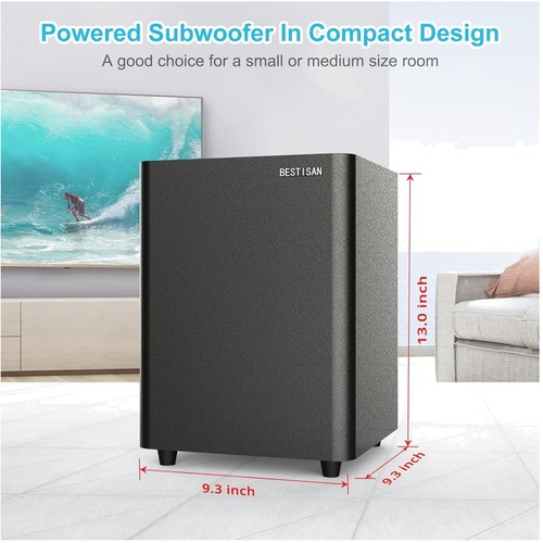 Powerful compact subwoofer - powerful, for
