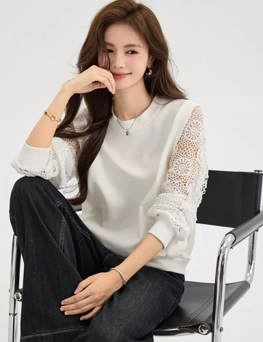 Felpa bianca elegante con - felpa,