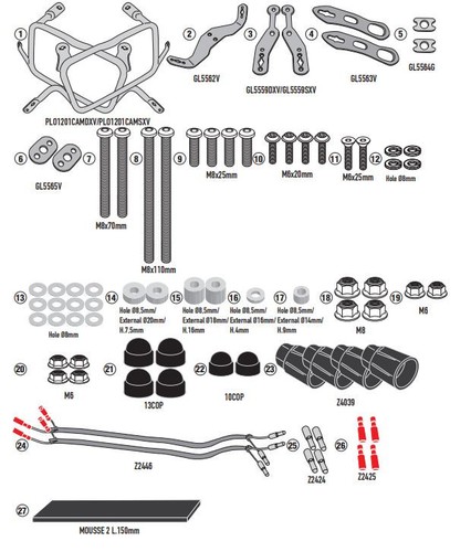 Kit portavaligie givi - kit,