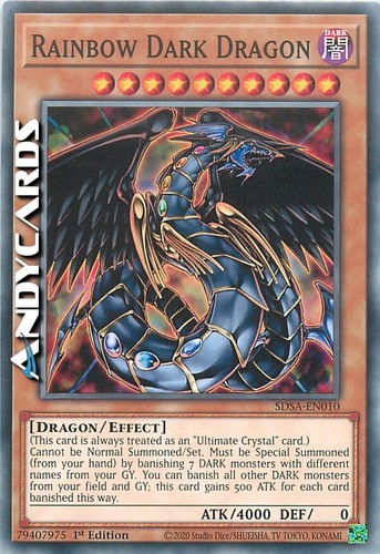 Rainbow dark dragon - rainbow, (drago