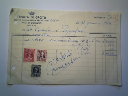 Ricevuta tenuta grotti - ricevuta,