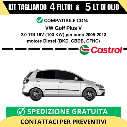 Tagliando per golf - per, plus