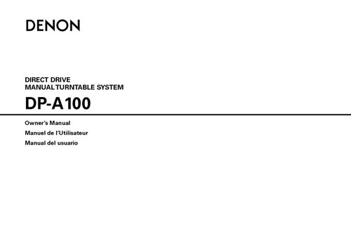 Denon a100 giradischi - denon, dp-a100