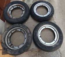 Vespa cerchi PX RALLY VBB VNB 4 cerchi con gomme usate 