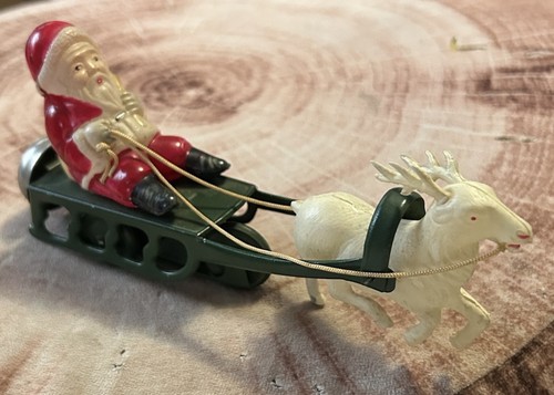 Babbo natale vintage slitta - natale, su